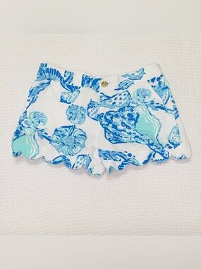 Lilly Pulitzer white blue shorts